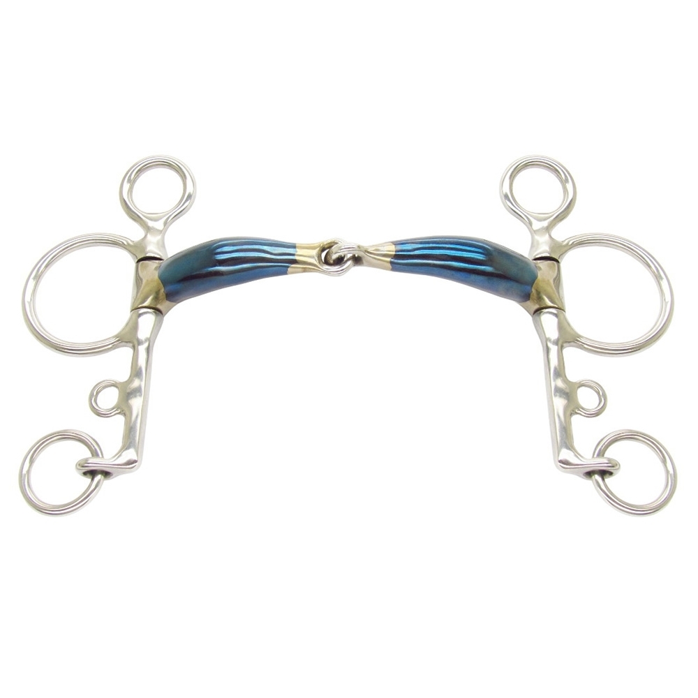 Blue Alloy Pelham Bit