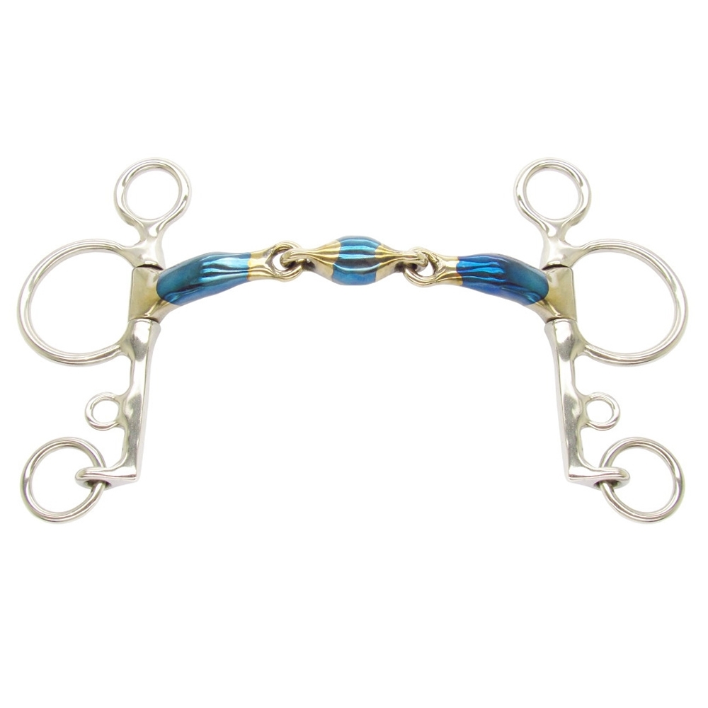 Blue Alloy Pelham Bit